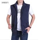 Жилет мужской дышащий без рукавов, повседневная куртка в стиле милитари со множеством карманов, для рыбалки, путешествий, рыбалки, 5XL, весна-лето