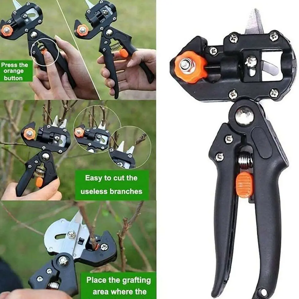 Grafting Pruner Scissor Garden Tools Multi-Function Knife Fruit Tree Vaccination Bud Cutter 3 Styple Blade enxertia | Инструменты