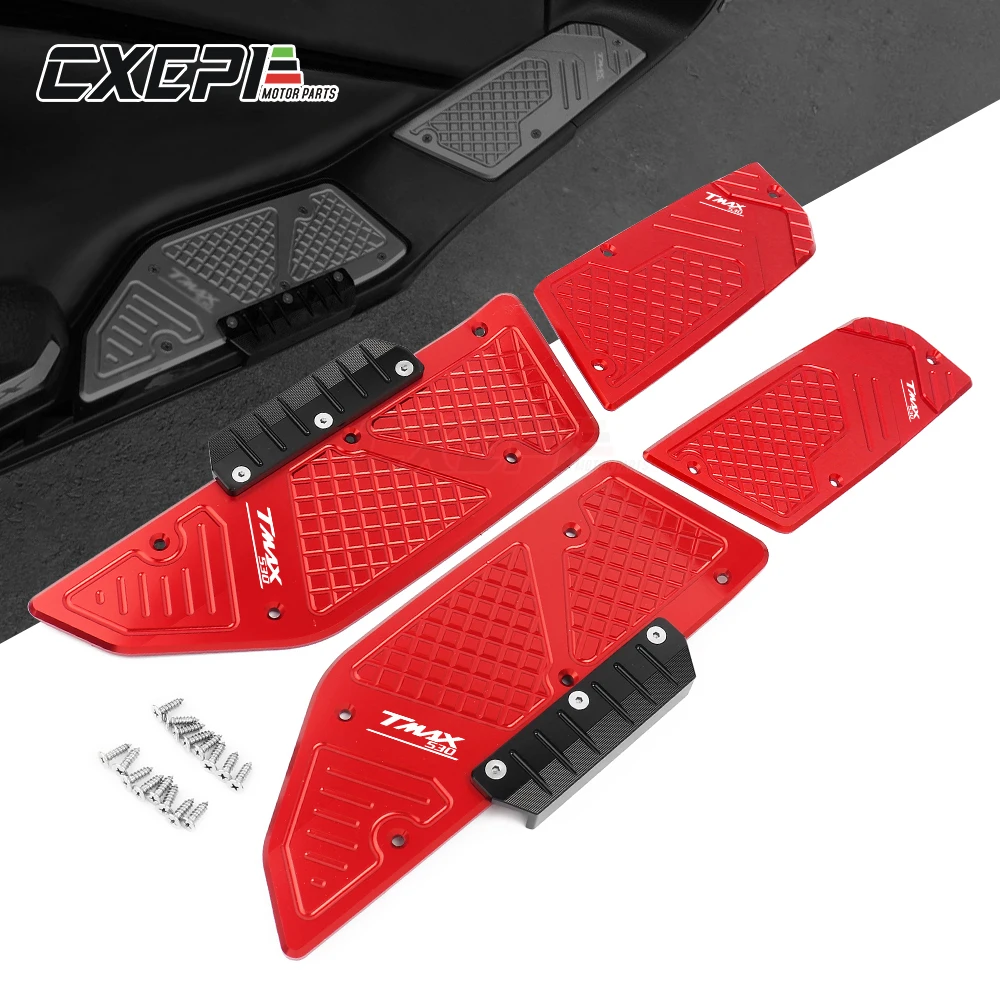 For Yamaha T max tmax 530 tmax530 2017 2018-2020 Motorcycle CNC Front Rear Footboard Steps Footrest Pedal Foot Plate Accessories |