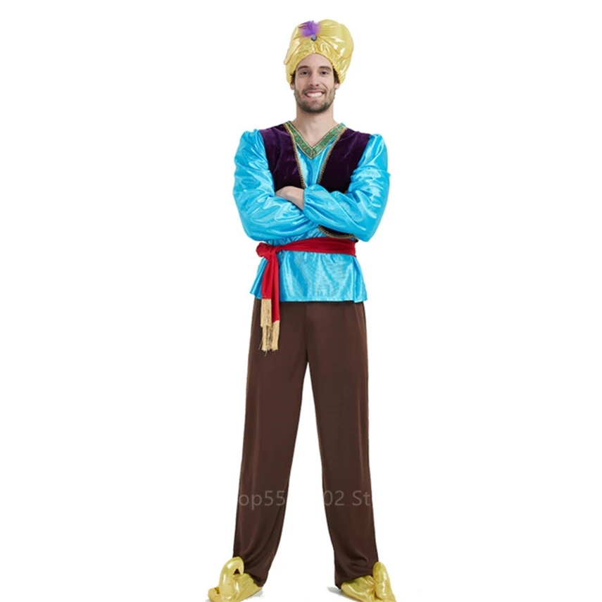 Алладин Косплей волшебная лампа принц арабский Хэллоуин Карнавал взрослые