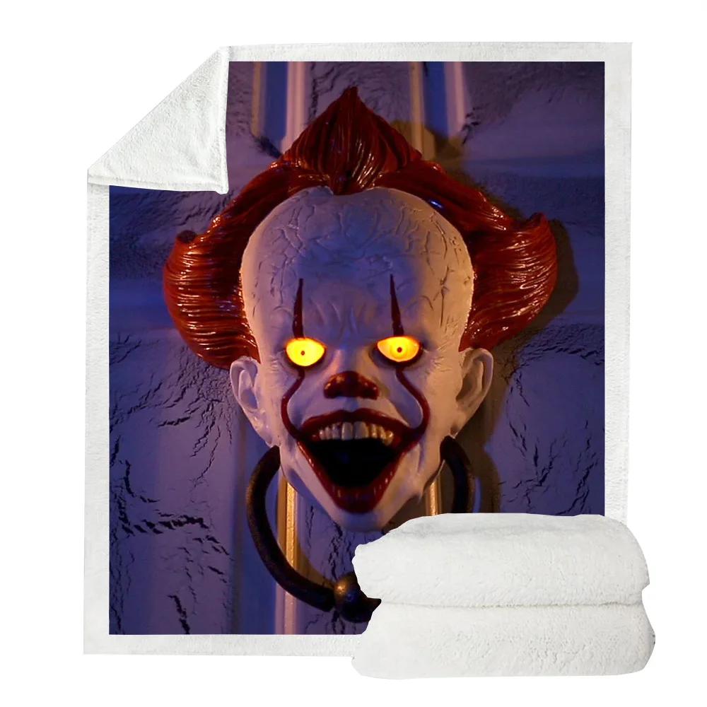 BZKH1330 Stephen King's It Chapter 3d печать путешествия постельные принадлежности выход пледы Флисовое одеяло-покрывало одеяло на искусственном меху диван квилт для софы крышка - Цвет: BZKH1330