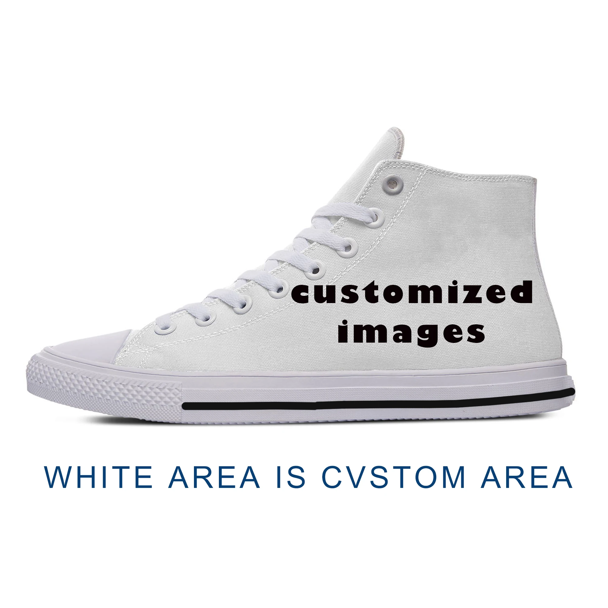 

Men Walking Shoes White Atheist Customized Printed Men High-top Men's Casual Canvas Shoes Breathable Casual Lace-up Shoes