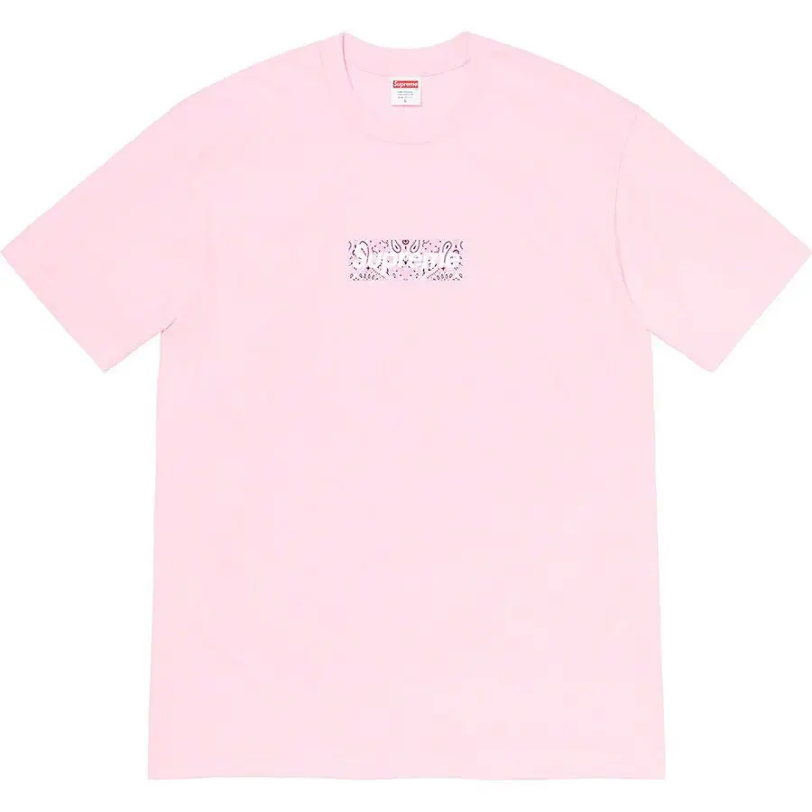 

Bandana Supreme 19FW Box Tee Bogo Short Sleeve T-shirt Men Women Tee