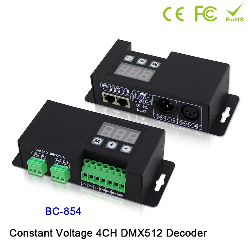 Led CC/CV 4CH DMX512 Decoder 3-digital-display shows DMX address led controller signal drive for lamp light |
