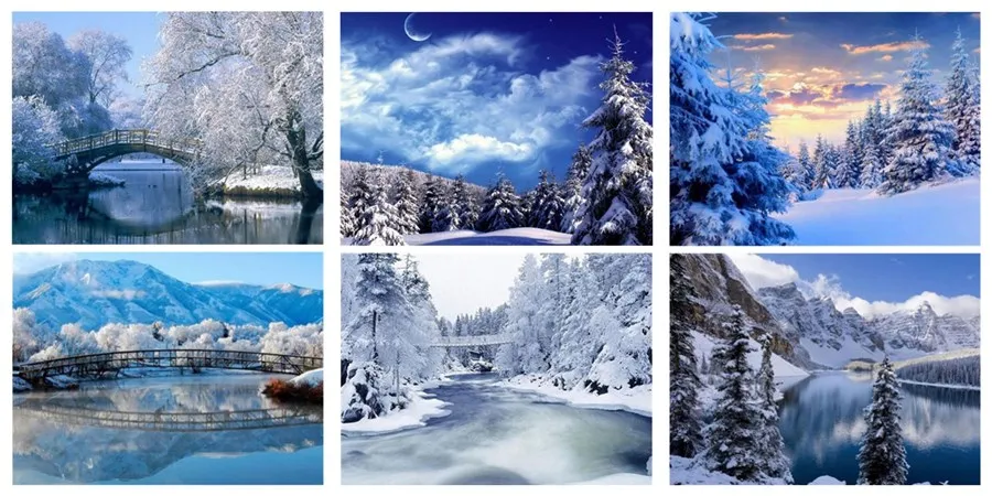 5D DIY алмазная живопись зимний пейзаж Алмазная вышивка украшение дома продажа