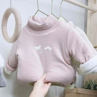 childrens winter fashion versatile thickened girl base clothing girls long sleeved add fleece to babys coat boy kids clothes