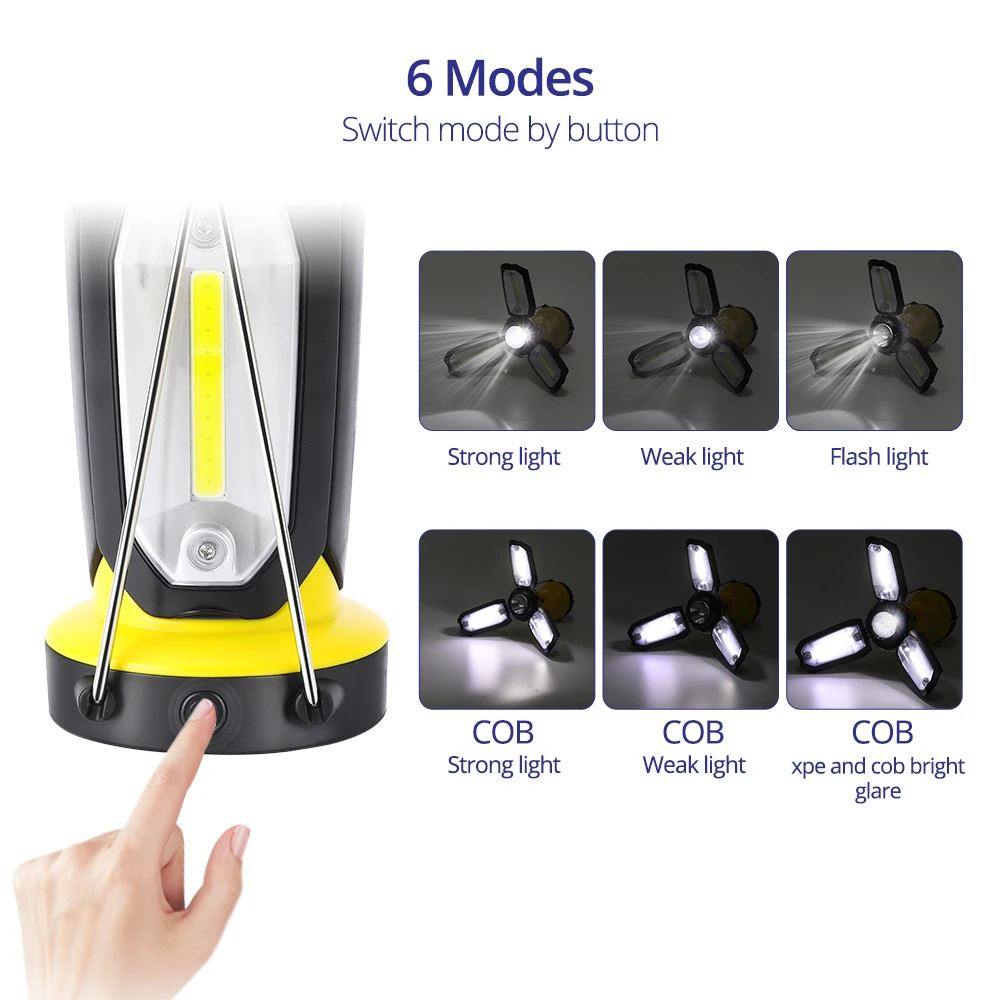 Светодиодный COB перезаряжаемый портативный фонарь XPE Worklight 3 Вт 6 режимов