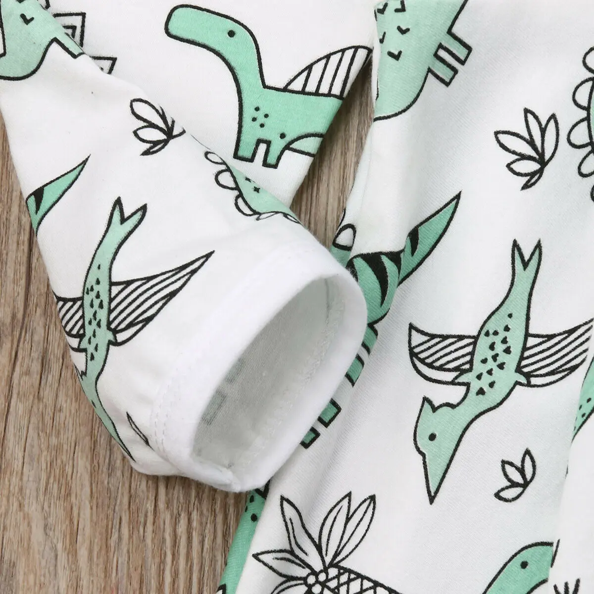 Детское демисезонное мини-платье с длинным рукавом и динозавром | Детская одежда