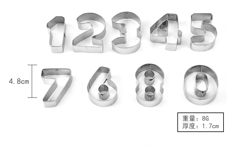 Wowshine 9 шт. алфавит зеркальное печенье зеркальная форма стальное украшение для