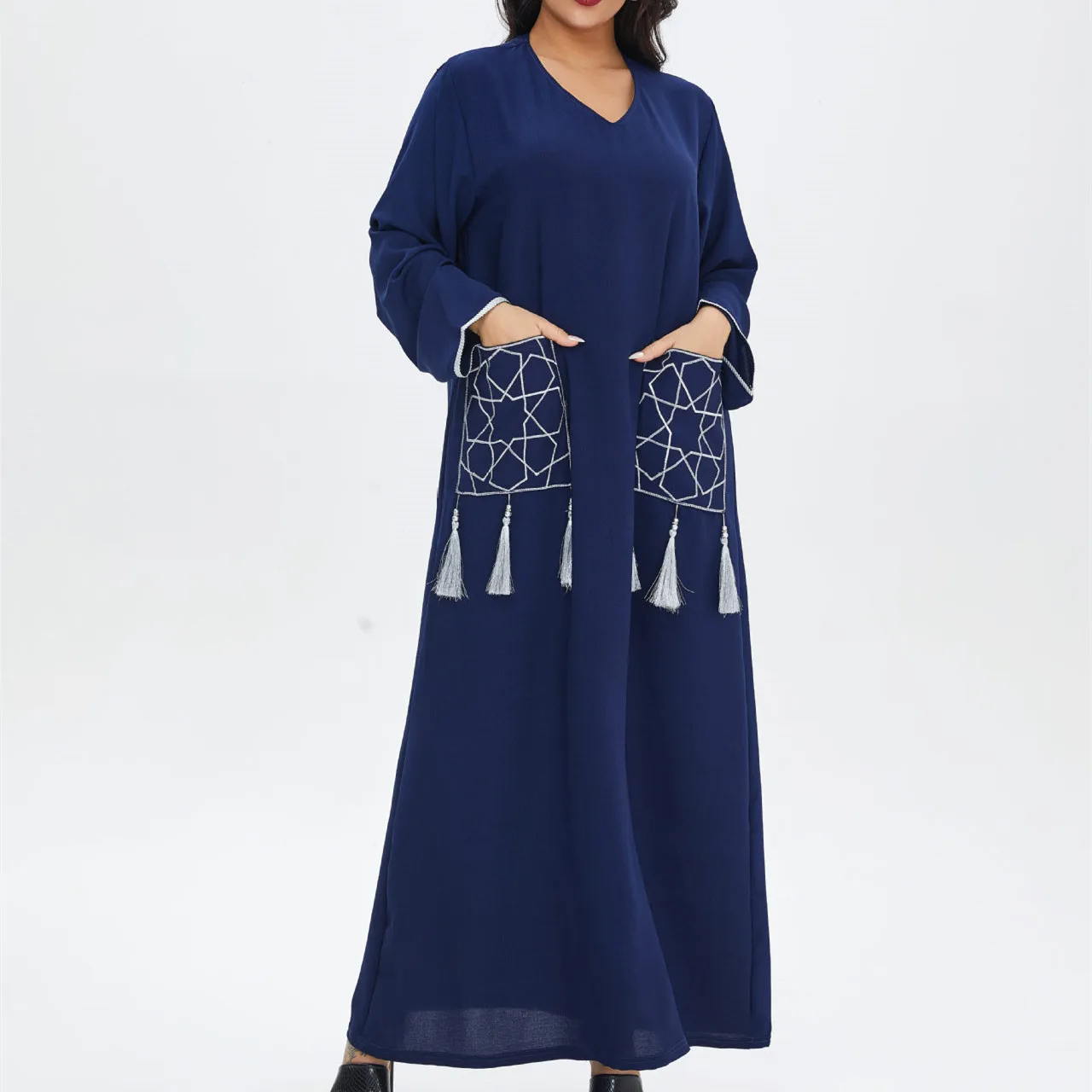 2021 арабское женское Восточное мусульманское марокканское платье кафтан Индонезия Турция Элегантное повседневное платье с кисточками