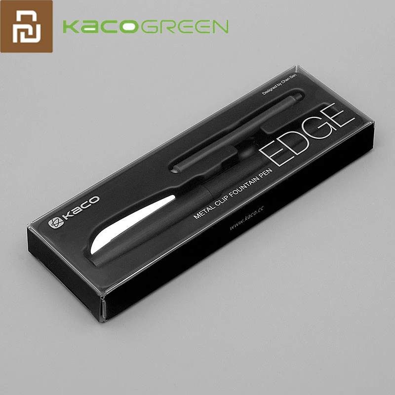 Youpin Kaco Extra Fine Nib Fountain Pen 0 38 мм черный пластиковый бочек металлические ручки с 2