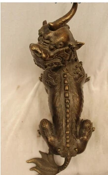 Бесплатная доставка 11 &quotКитайская народная фиолетовая Бронзовая статуя