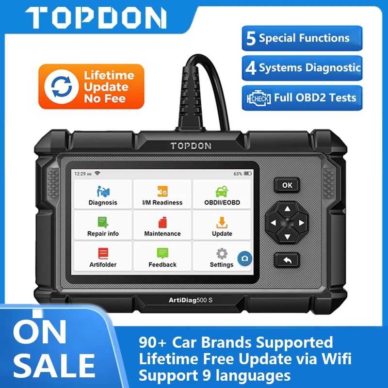 Автомобильные диагностические инструменты TOPDON OBD2 Автомобильный сканер obd для