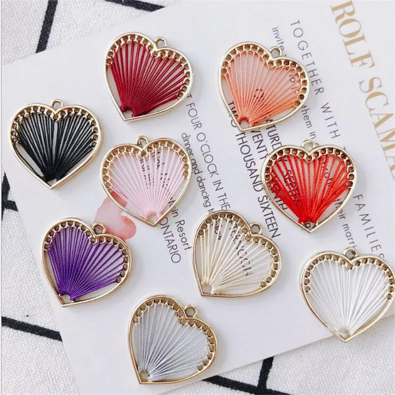 6 шт./партия металлическая шелковая нить Одежда Подвески Разъемы для сережек