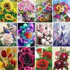 Алмазная 5d Вышивка XUEQIXIAOZU, полноразмернаякруглая картина с цветами и птицами, мозаика для домашнего декора, рождественские подарки