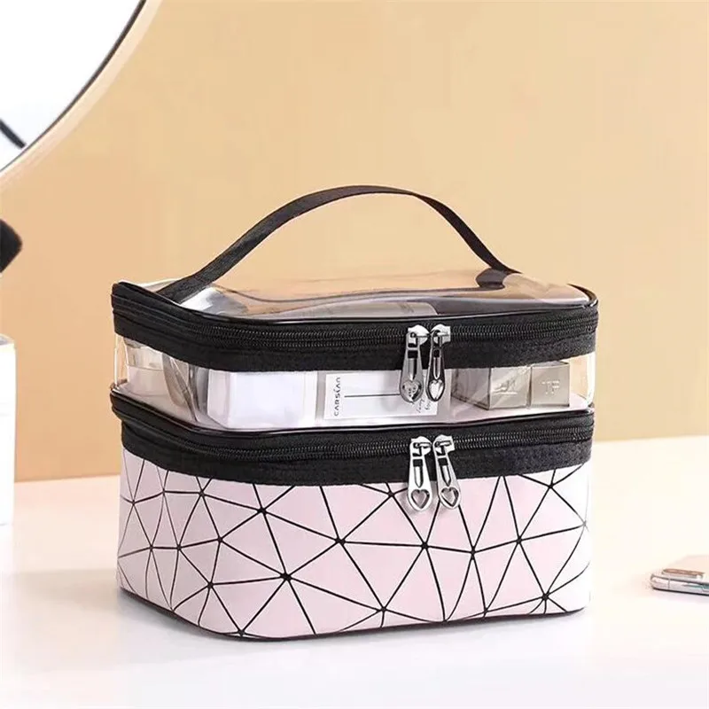 

High-Quality Transparent Makeup Multi-Function PortableTravel Cosmetic Bag Ladies Waterproof Toiletries StorageBag