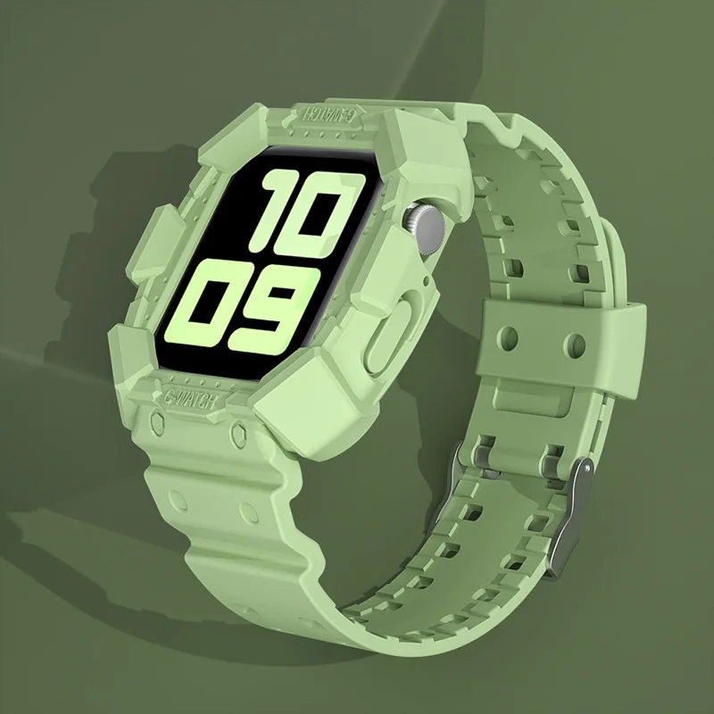 

Newst Waterproof with Silicone Strap for Apple Watch Band Case Series SE 6 5 4 3 for IWatch 38/42/40/44mm Screen Protect Cover