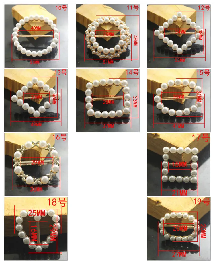 

5PCS Rhinestone Buckles Metal Pearl Knot Buckle Invitations Decoration for Wedding Card Hair Craft Accessories Pearl Buttons