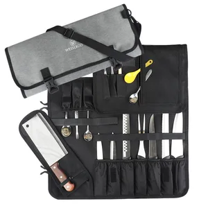 Portable Chef Knife Bag Kitchen Knife Roll Bag Carry Case Kitchen Cooking Chef Knife Carrying Storag