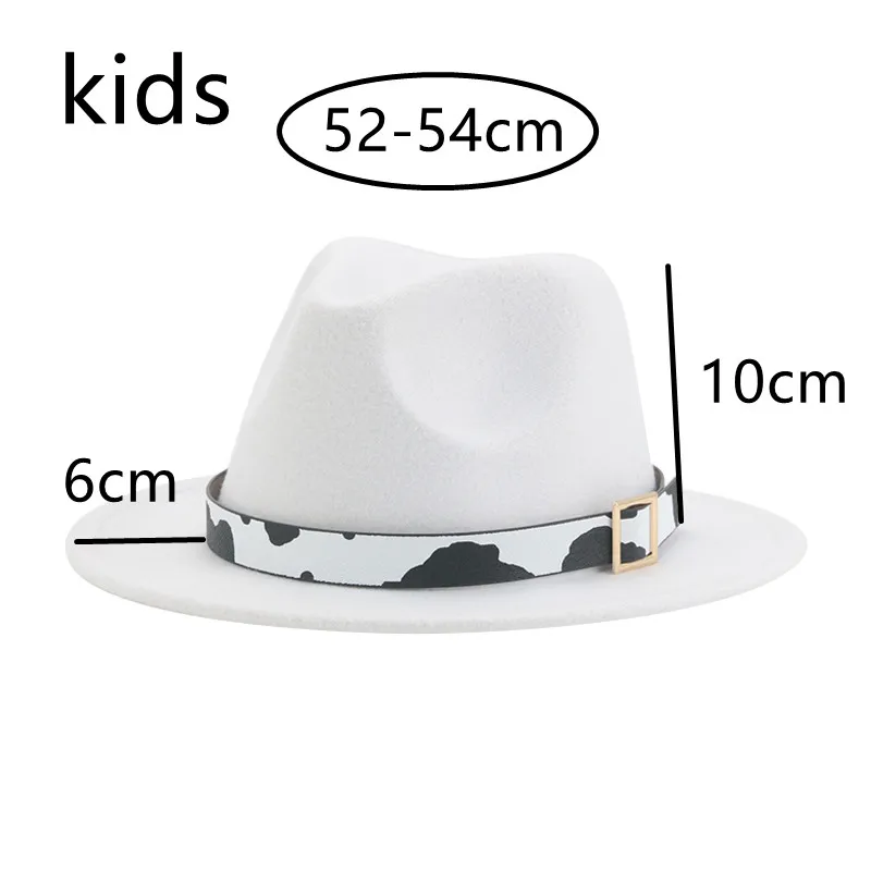 

Fedora Hat Women Kids Hat Boys Girls 52cm 54cm Small Panama Winter Hats Child Solid Khaki Band Casual Cute Formal Chapeau Femme