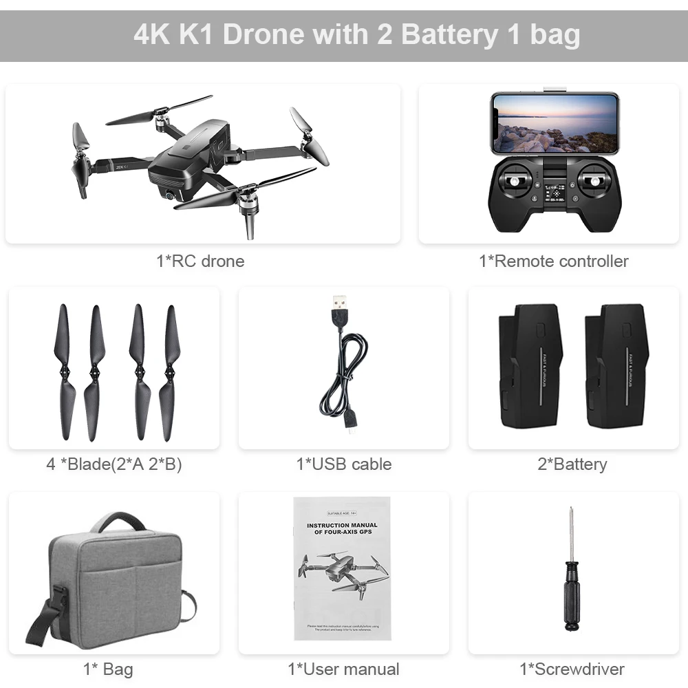 VISUO ZEN K1 gps бесщеточный Радиоуправляемый Дрон 4K с двойной камерой 5G wifi Дрон с камерой gps Optiacal Flow рисунок следование Радиоуправляемый квадрокоптер - Цвет: 2B With Bag