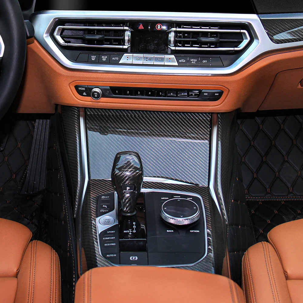 

Real Carbon Fiber Interior Car Parts Trims dashboard Console Cover for BMW 3 Series 2020 325Li G28