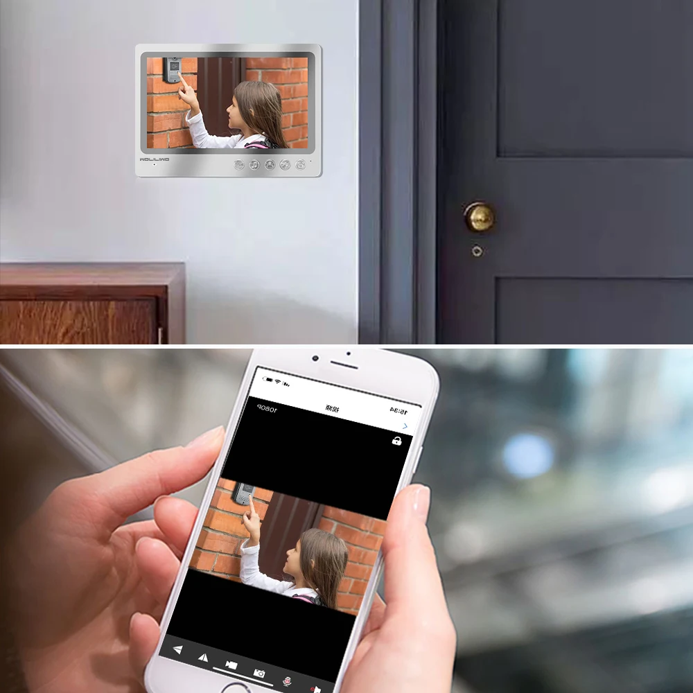 Домофон с экраном 2022 дюйма Wi-Fi видеодомофон система записи ночное видение RFID
