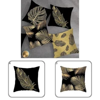 cushion case anti fading 6 styles black golden square sofa couch cushion slipcover throw pillowcase cushion slipcover
