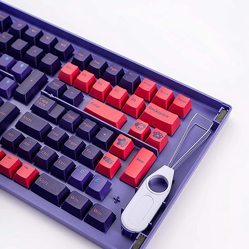 AKKO Neon Full Keycaps Set Cherry Profile PBT Keyboard Keycap Mechanical Keyboard Key Cap Double Shot Compatible MX Switches 157