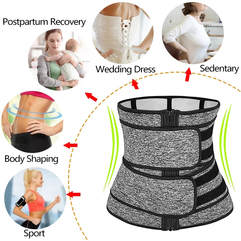 Neoprene-Free Sweat Waist Trainer Corset Trimmer Belt Unisex Weight Loss Waist Cincher Shaper Slimmer Sauna Binders and Corset