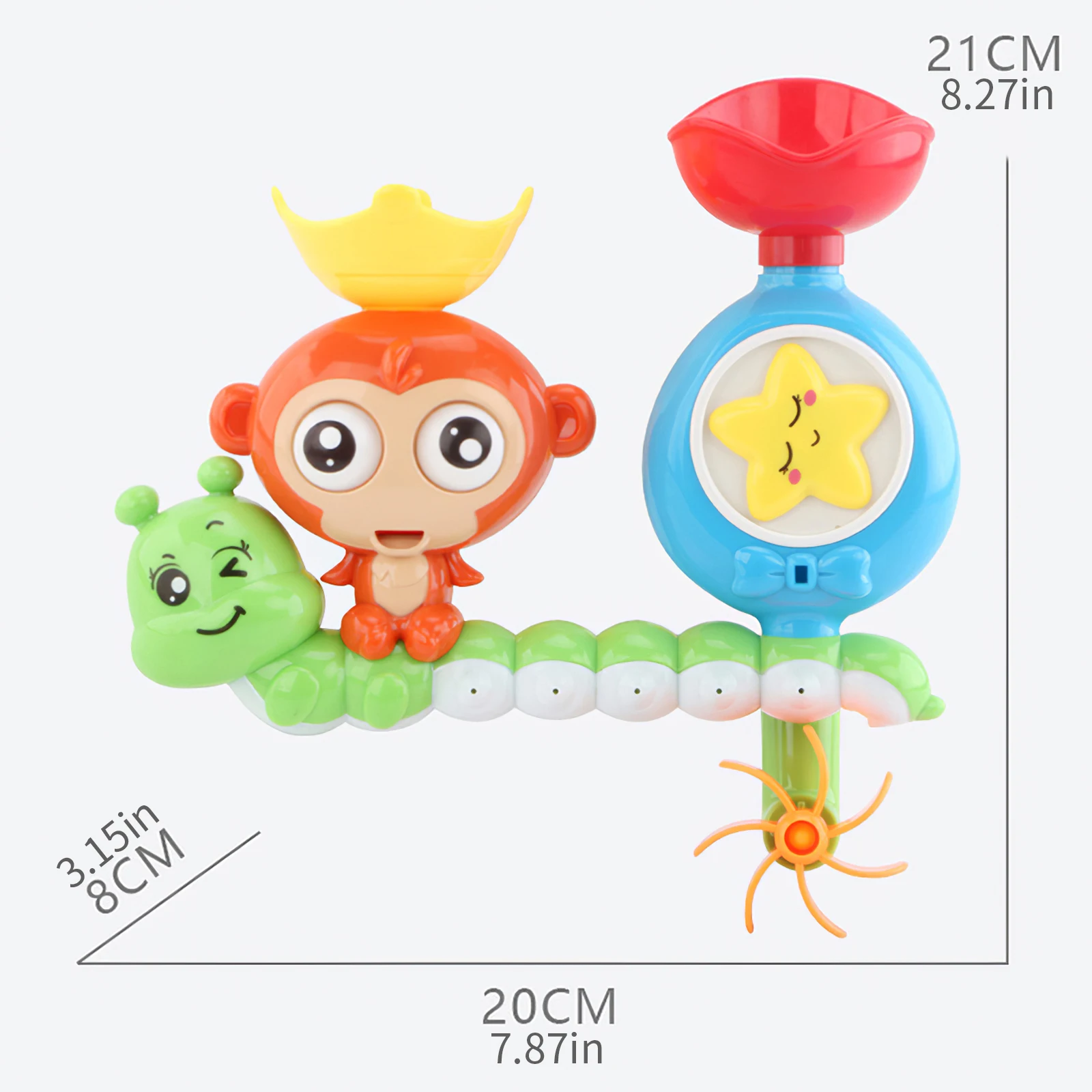 

Baby Colorful Cartoon Animal Monkey Bathing Shower Watering Toys No Power Supply Funny Toddler Educational Playing Game Toy