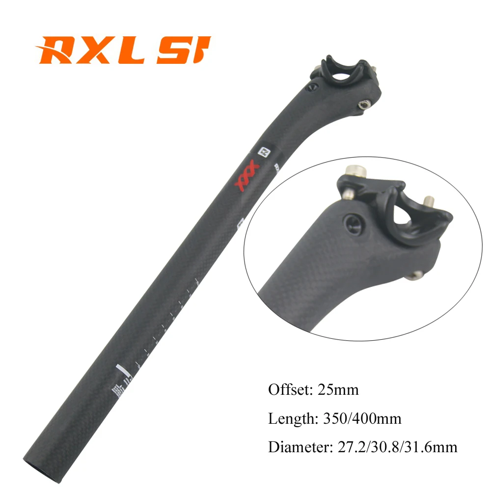 

Carbon Seatpost 27.2/30.8/31.6mm RXL SL Bike Seat Post MTB 350/400mm Offset 25mm Black 3K Matte Road Bike Seatpost Carbon Fiber