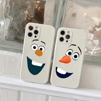 pretty princess white snowman phone case for iphone 11 xs max 12mini 7 8 plus liquid silicone cover for iphone 11 12 promax case