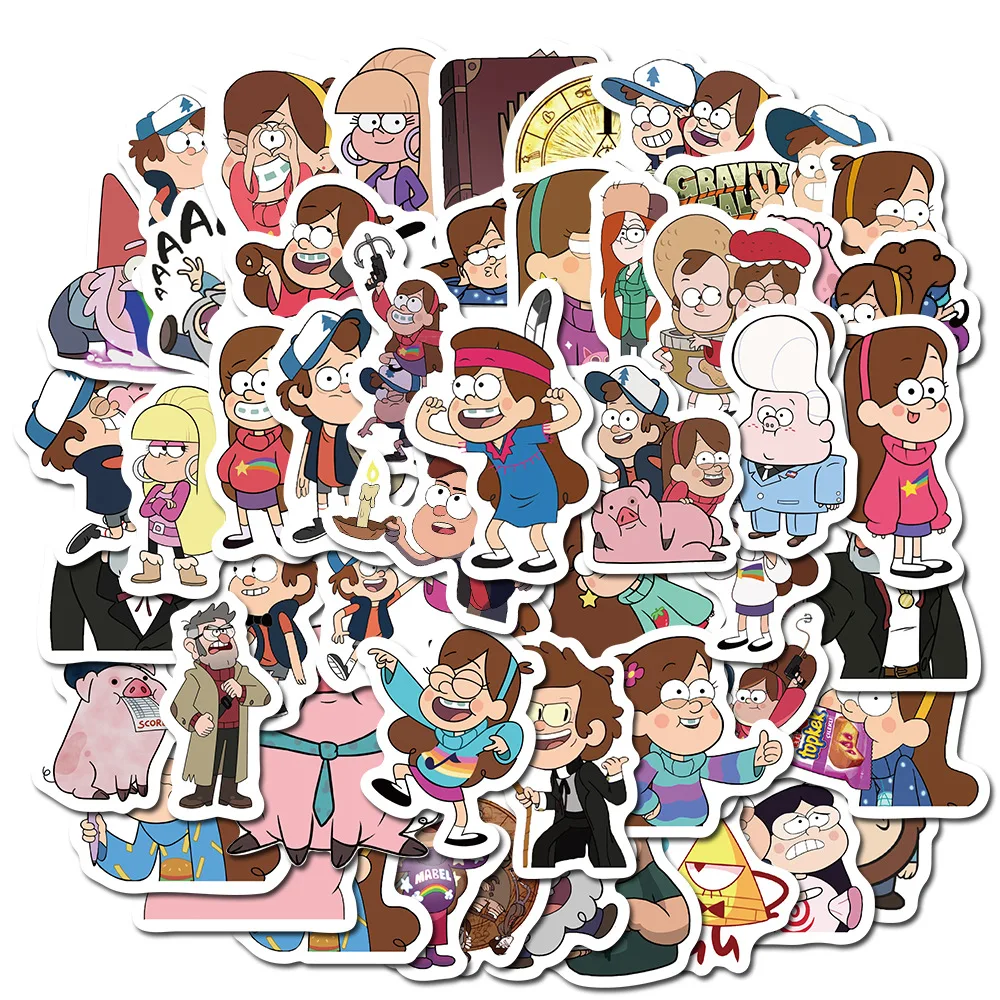 

10/30/50PCS Children's Cute Cartoon Weird Town Characters Waterproof Graffiti Helmet Notebook Stickers Decorative Toys Wholesale