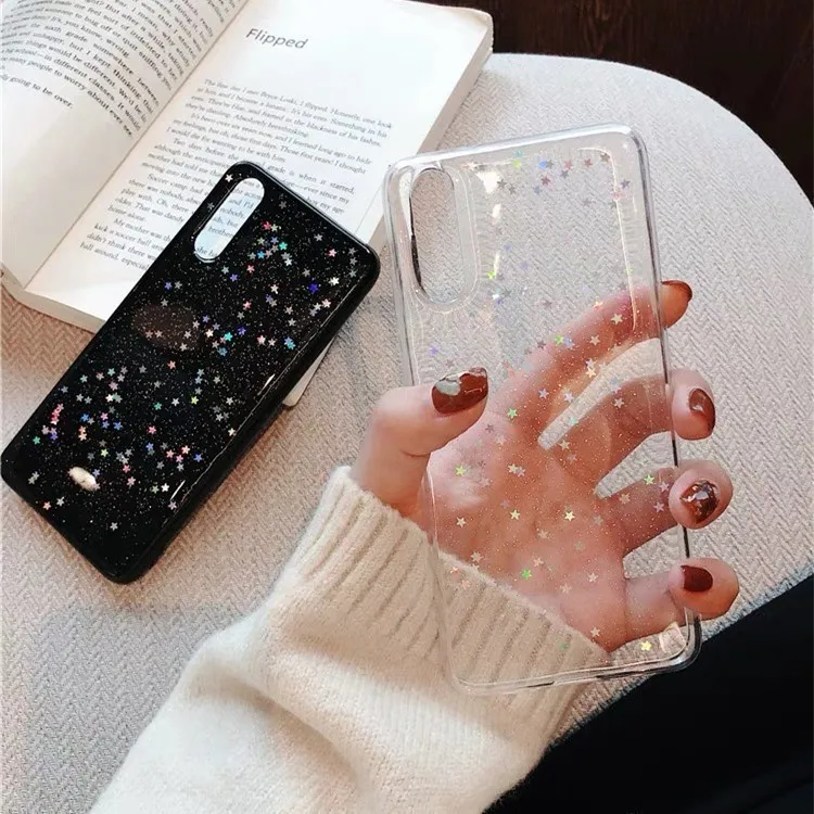 Блестящие мягкие чехлы из ТПУ для samsung Galaxy S10 S9 S8 Plus Note 8 note 9 мерцающий прозрачный