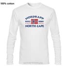 Мужская хлопковая футболка с длинным рукавом, с принтом