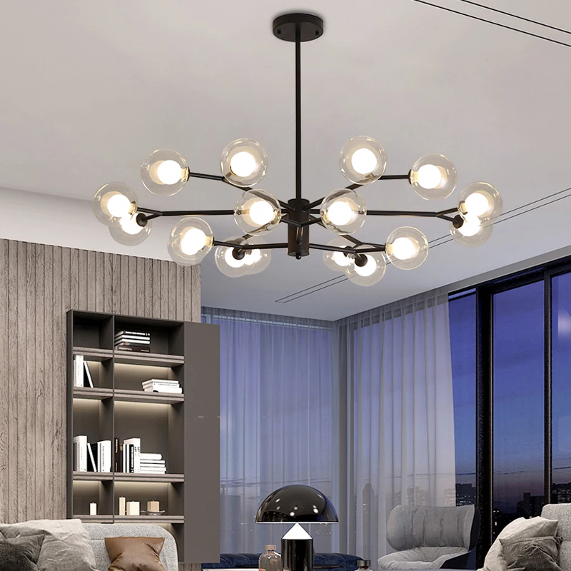 Золотистые/черные подвесные светильники современные декоративные для столовой