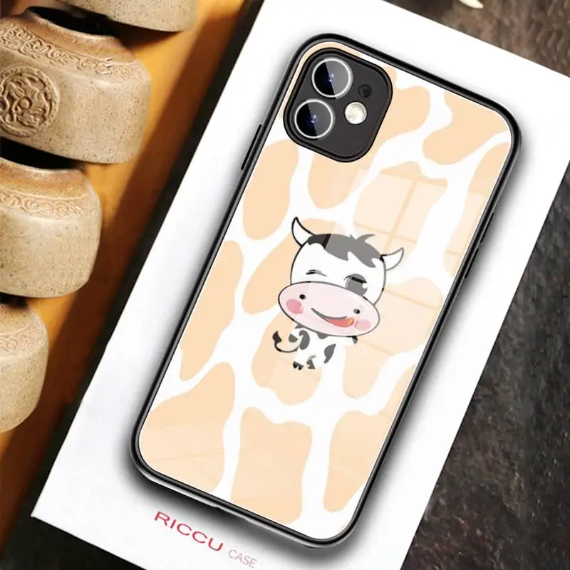 Riccu чехол для телефона с рисунком молочной коровы чехлы телефонов из закаленного