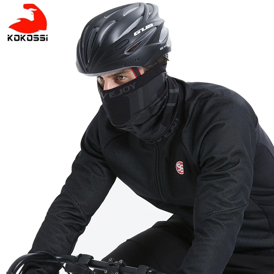 KoKossi Winter Sports Cap Cycling Headwear Thermal Fleece Hats Scarf Warmer Men Women Windproof Running Skiing Bike Caps images - 6
