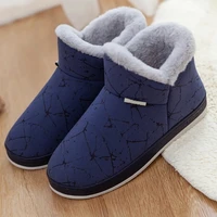 unisex plus size 36 47 comfortable fluffy loafers mens ankle waterproof boots anti slip spring shoes men women boots slippers