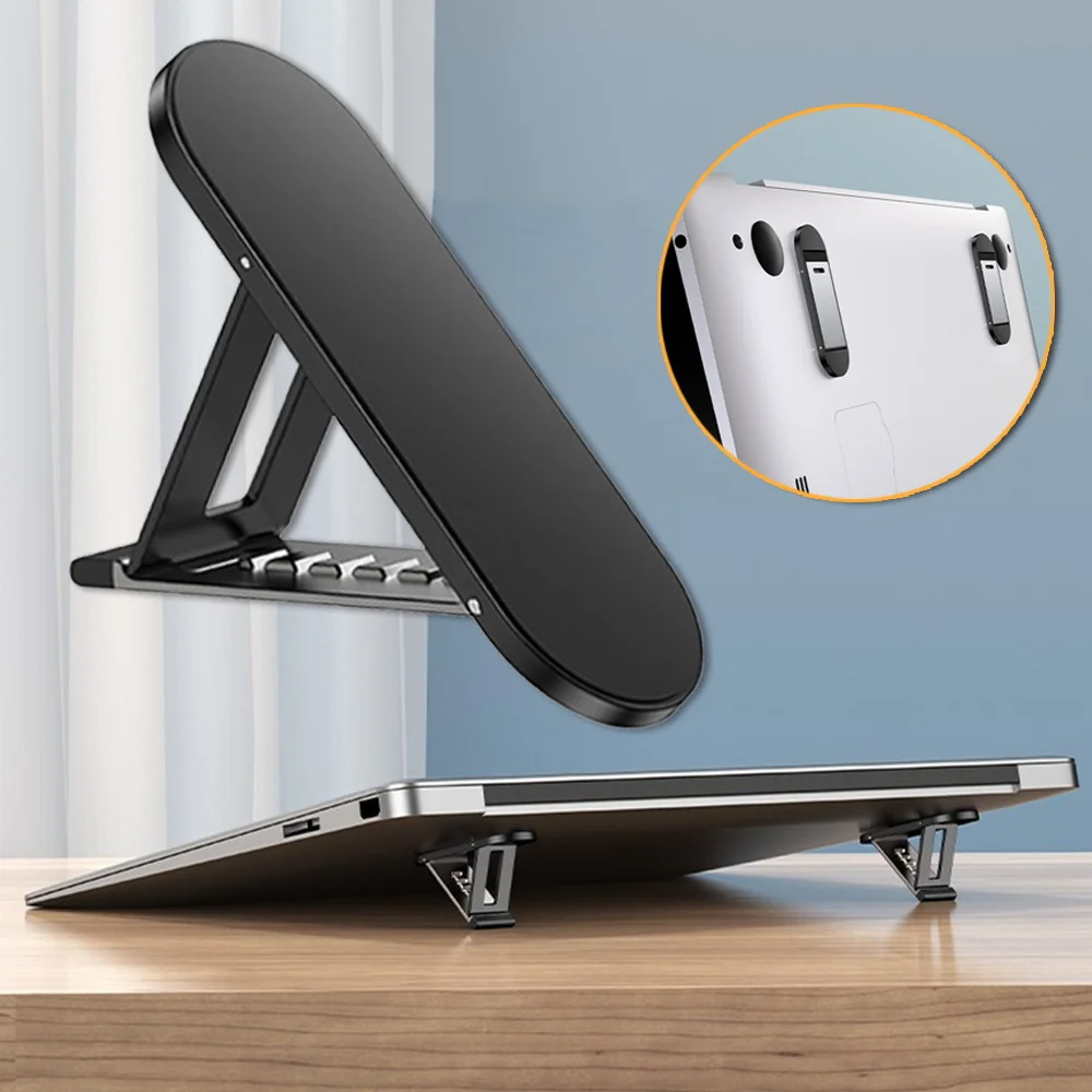 

Portable Laptop Stand for Apple MacBook Air /Pro Huawei MateBook RedmiBook Creative Stand Laptop Holder Adjustable Bracket