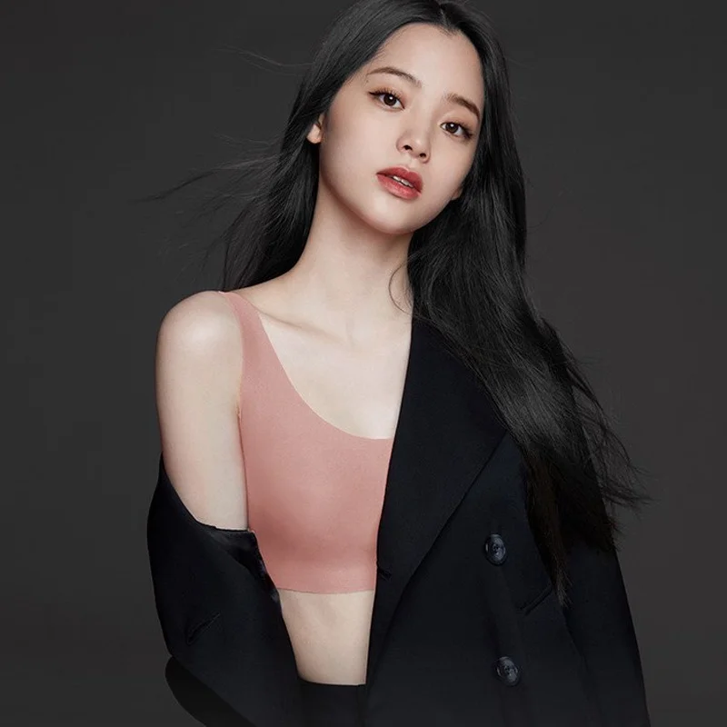 

Women's Seamless Bra No Pad Brassiere Underwear Chest Sleep Yoga Sports Bra Vest Big Size Top Cotton Bralette