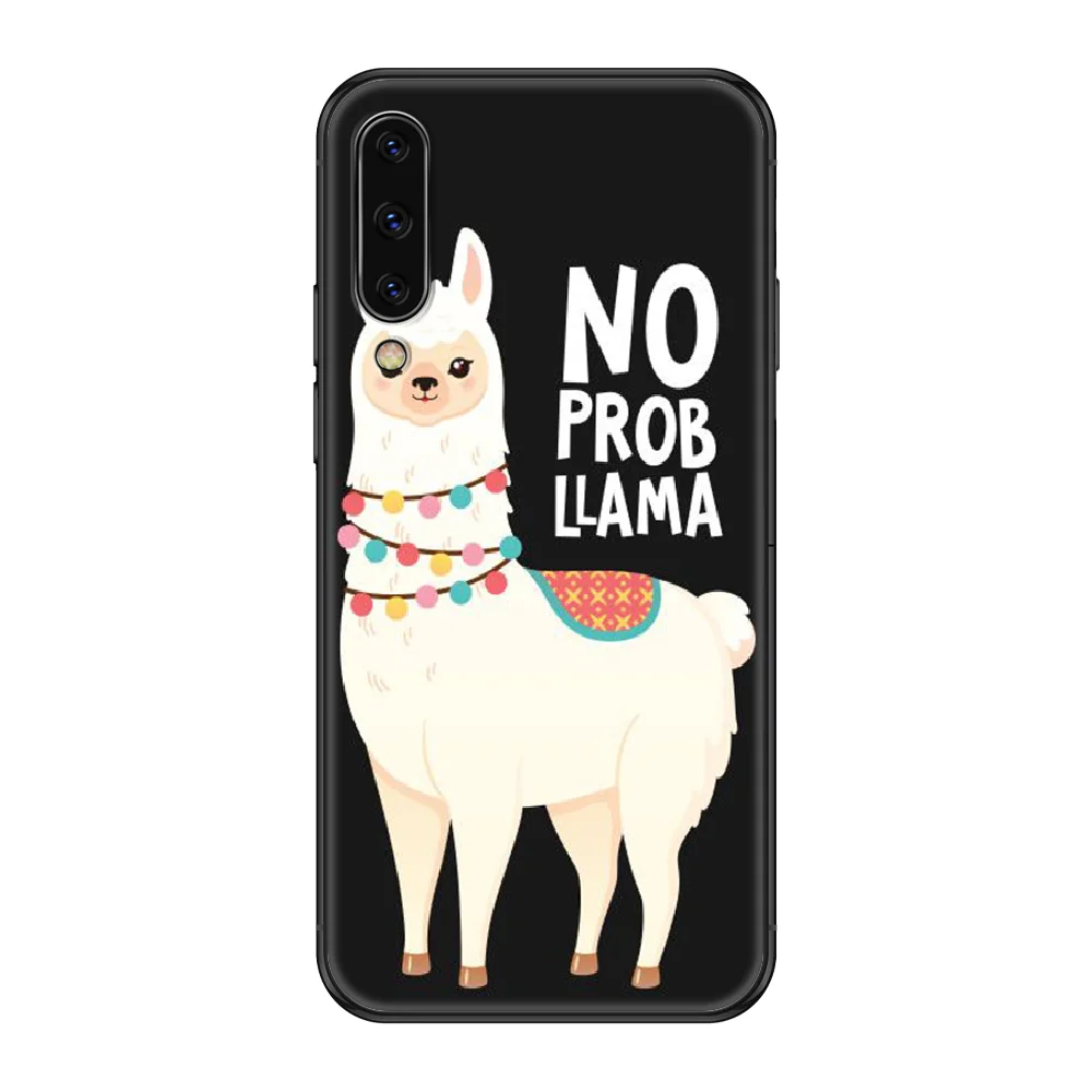 Чехол для телефона Alpacas No Prob Lama Llama Samsung Galaxy A 3 5 8 9 10 20 30 40 50 70 E S Plus 2016 2017 2018 2019 черный