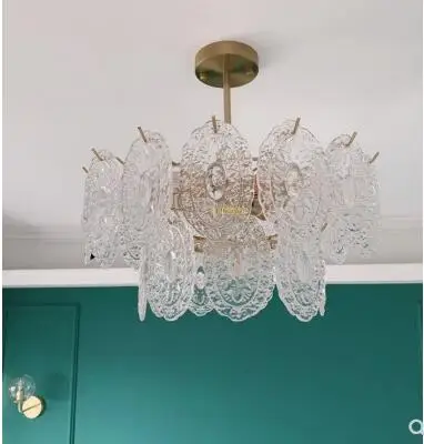 American retro chandelier French court style Italian glass light luxury bedroom guest restaurant cloakroom | Потолочные лампы и