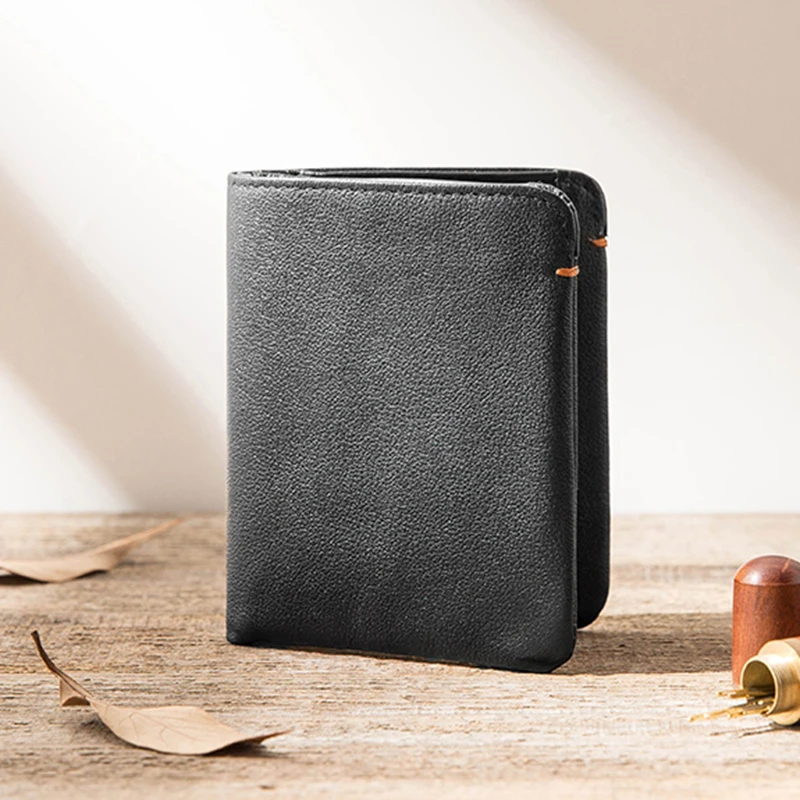 

2021 new men's wallet short half off LEATHER WALLET business card bag