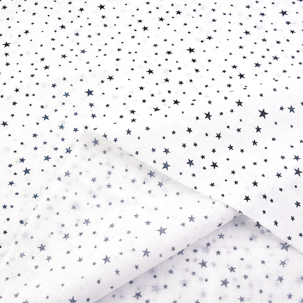 Teramila Лоскутные украшения из хлопчатобумажной ткани Милая белая звезда для шитья