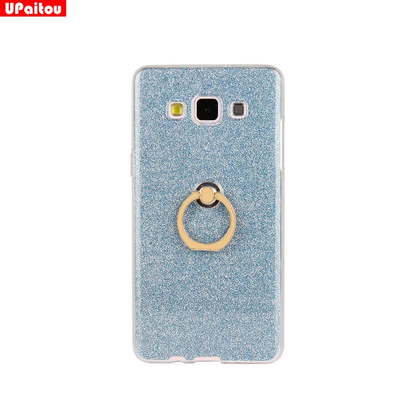 UPaitou чехол с блестками для samsung Galaxy A3 A5 A7 A8 A9 обратите внимание на возраст 3, 4, 5, C5 C7 C9 Pro Чехол с кольцом-держателем чехол Крышка - Цвет: Синий