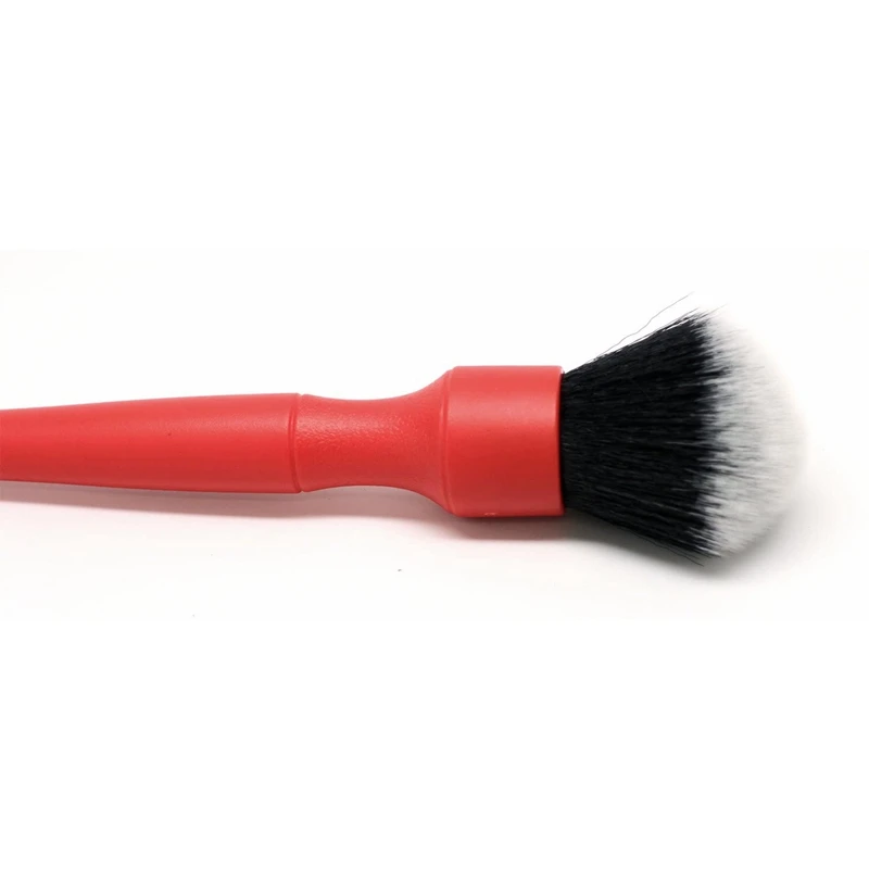 

2PCS Car Super Soft Detail Brush, Comfortable Grip and Scratch-Free Cleaning, Beauty Eye Shadow Brush,Wheel Brush, Red