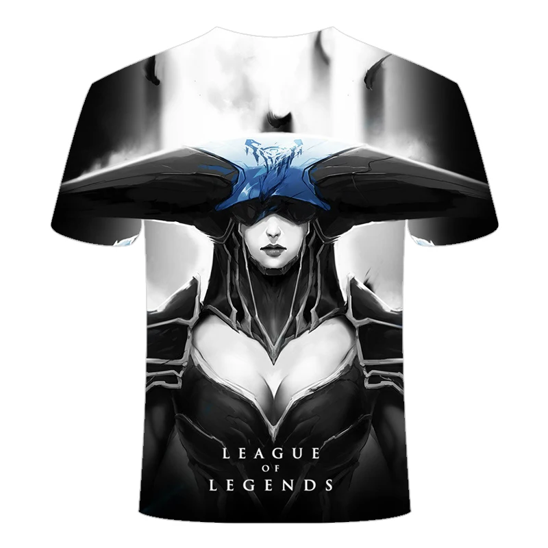 

2021 Summer Black 3D Game Style Shirt League of Legends T-shirt Streetwear Workout Clothes Men's and Women's Sports Shirt Tops