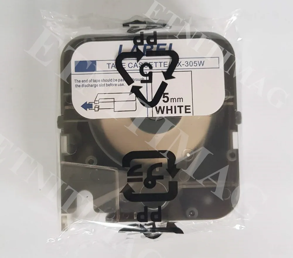 Factory Wholesale Cassette tape label lm-wx305w 5mm white for max letatwin Cable I.D.Printer lm-380e lm-390a/pc lm-400a | Компьютеры и